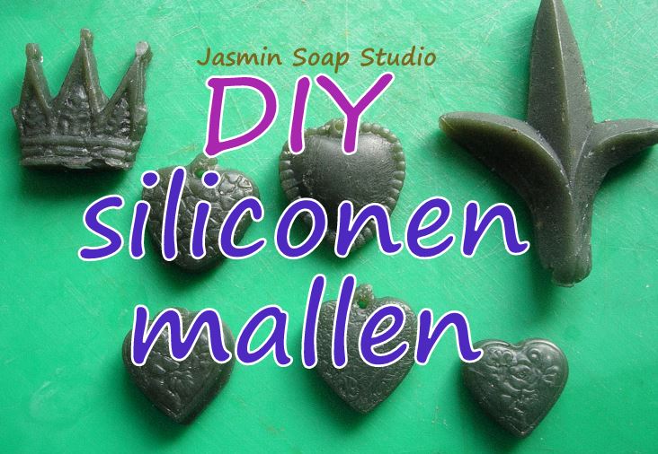 kleine zeephartjes met de tekst: DIY siliconen mallen